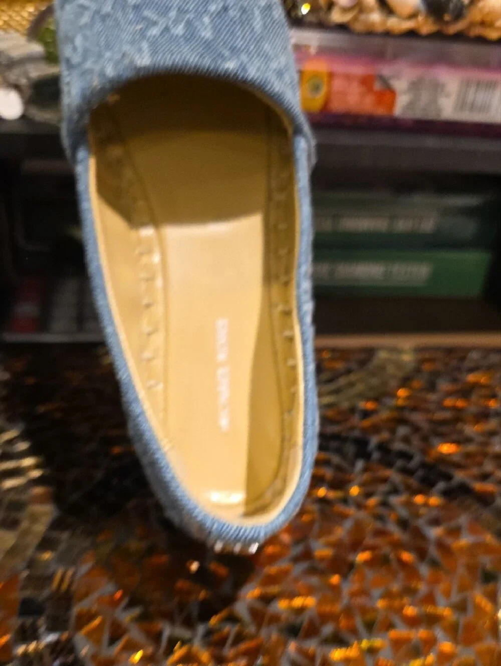 Michael Kors Denim Blue Espadrille Flats with Natural Jute Trim